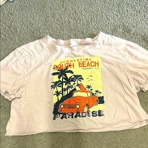 Altar'd State Blush Pink Top-crop graphic tee